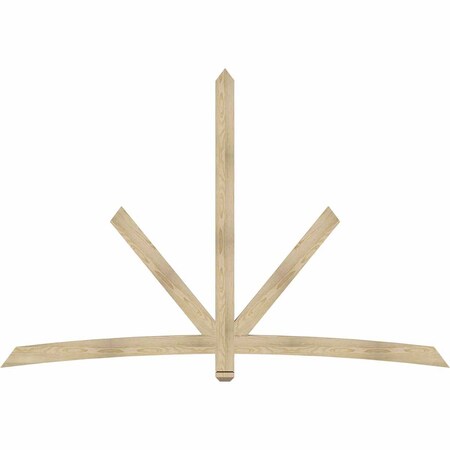 Ekena Millwork Alberta Rough Sawn Timber Gable Bracket, Douglas Fir, 96"W x 64"H x 2"D x 4"F, 16/12 Pitch GBW096X64X0204ALB00RDF